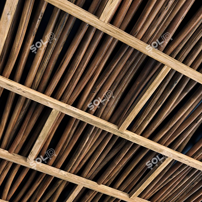 Geometric Ceiling Decor 3D Model 3D model image 1