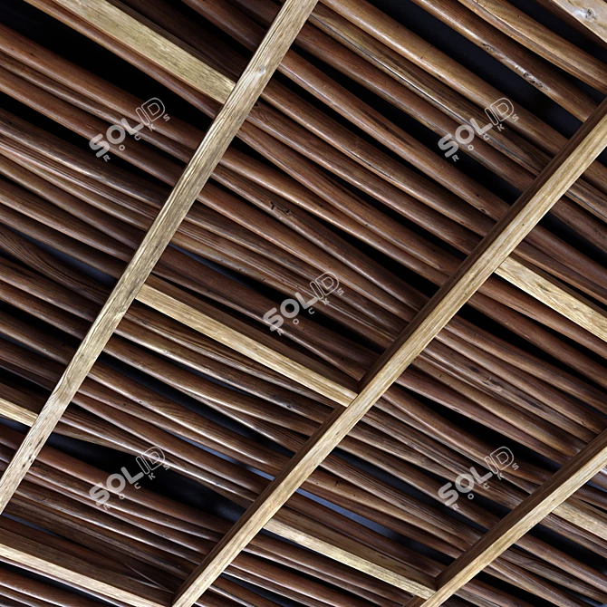 Geometric Ceiling Decor 3D Model 3D model image 4