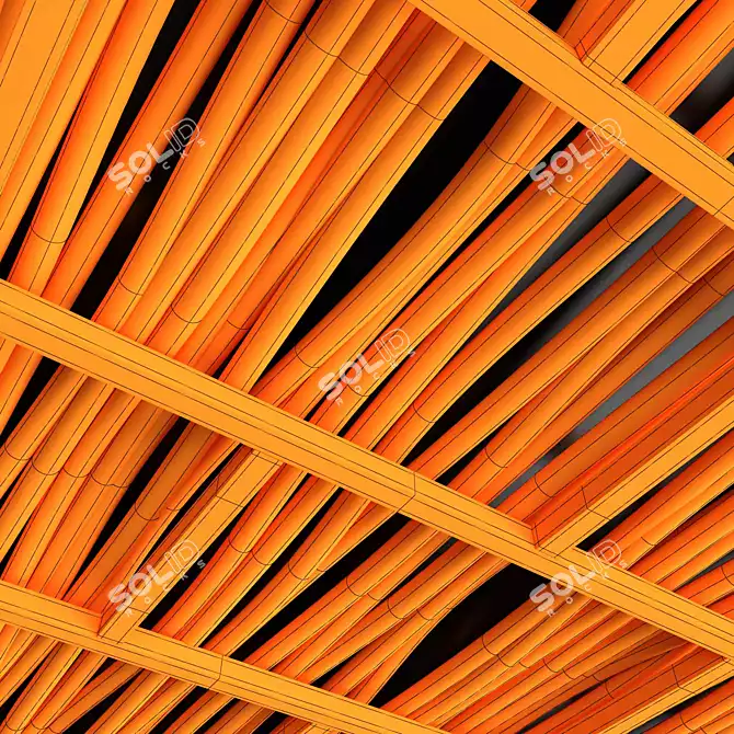 Geometric Ceiling Decor 3D Model 3D model image 7