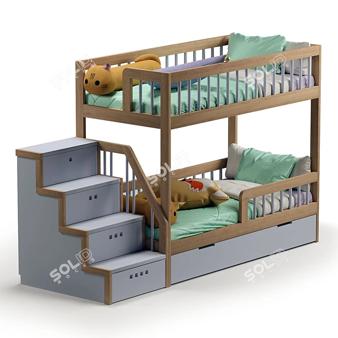 Classic Two-Tiered Bed "Tubi 3D model image 17