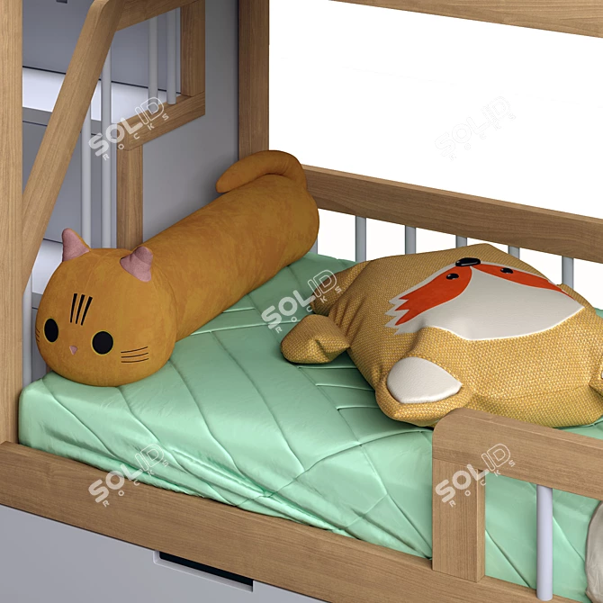 Classic Two-Tiered Bed "Tubi 3D model image 19