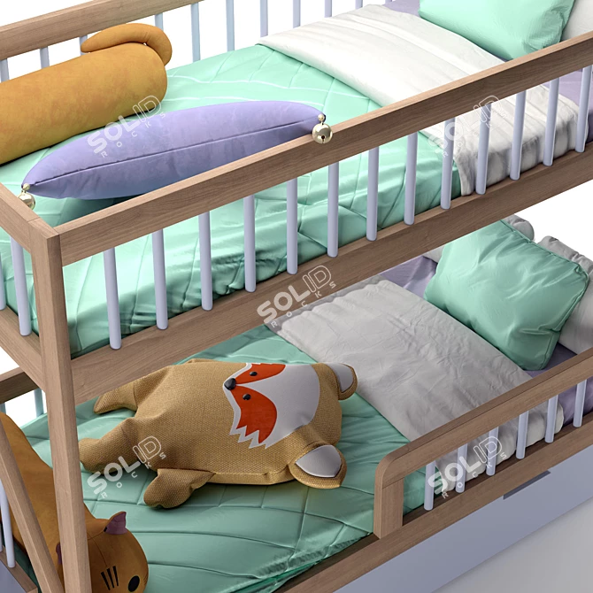 Classic Two-Tiered Bed "Tubi 3D model image 26