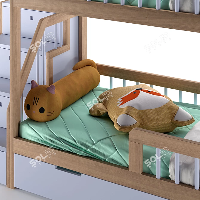Classic Two-Tiered Bed "Tubi 3D model image 27