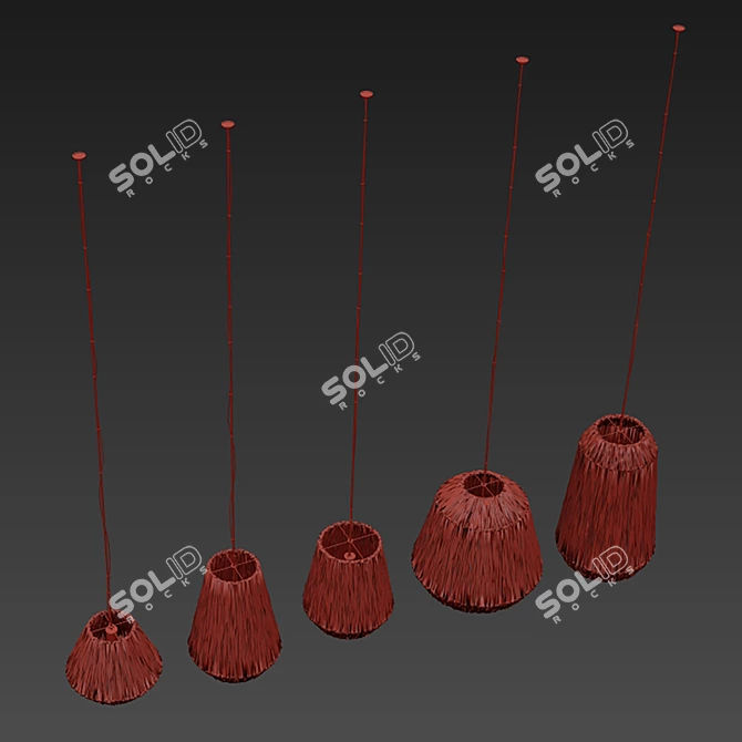 Modern Industrial Lamp 3D Model 3D model image 6
