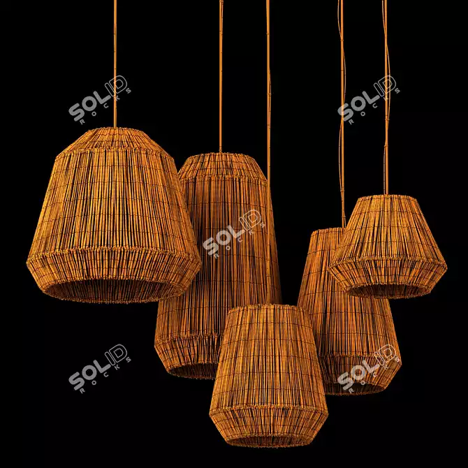 Modern Industrial Lamp 3D Model 3D model image 10