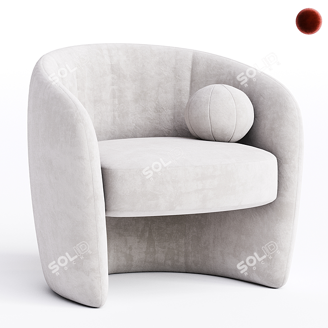 Elegance Barrel Chair 2014 Version 3D model image 1