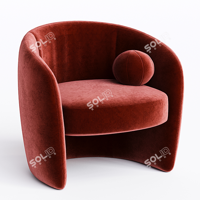 Elegance Barrel Chair 2014 Version 3D model image 2