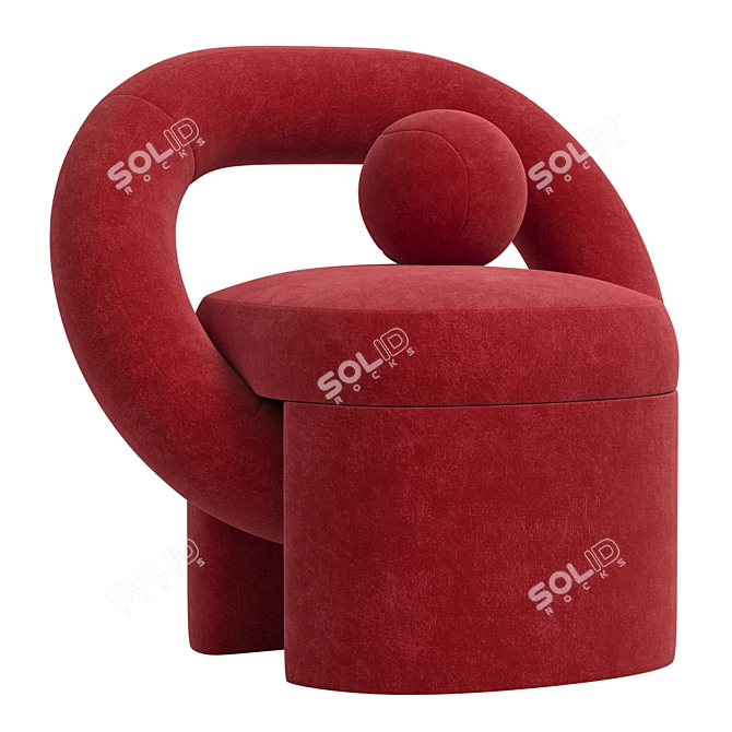 Modern Armchair Design 3D Model 3D model image 4