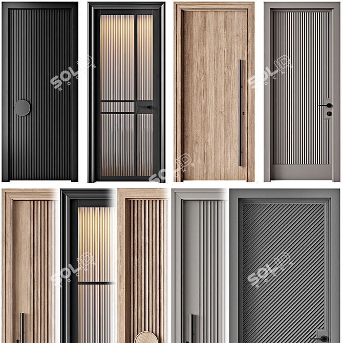 Interior Doors Collection 3D model image 1