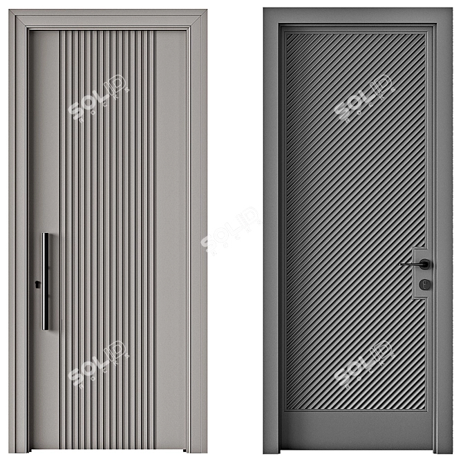 Interior Doors Collection 3D model image 5