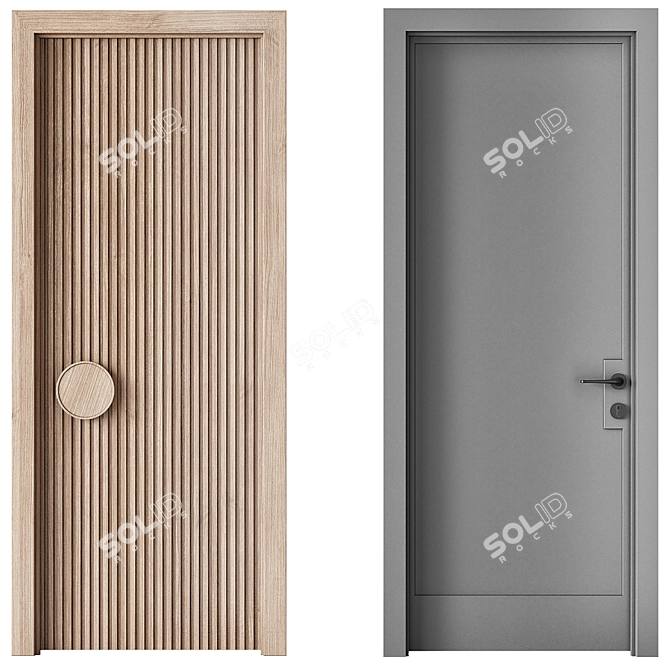 Interior Doors Collection 3D model image 6