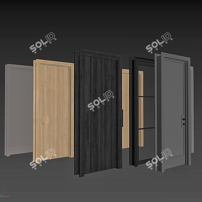 Interior Doors Collection 3D model image 7