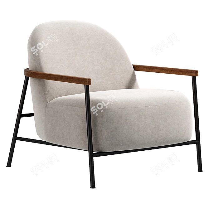 Modern Sejour Lounge Chair Design 3D model image 2