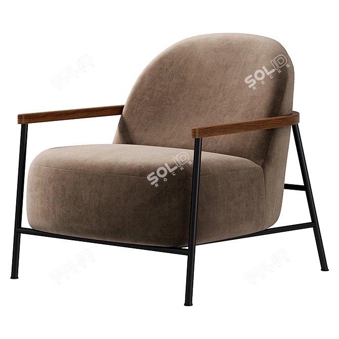 Modern Sejour Lounge Chair Design 3D model image 3