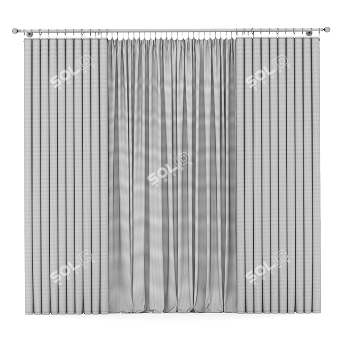 Sheer Curtain 128 - Elegant Touch 3D model image 4