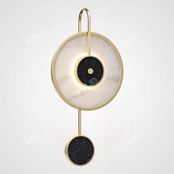 Marble Wall Sconce LOREO A 3D model image 2
