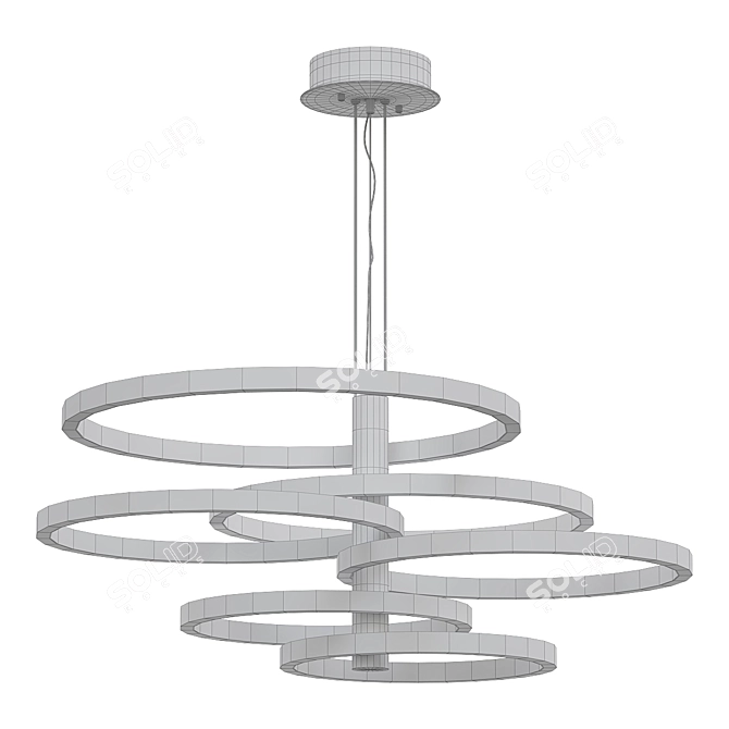 Modern LED Chandelier with Acrylic 3D model image 2