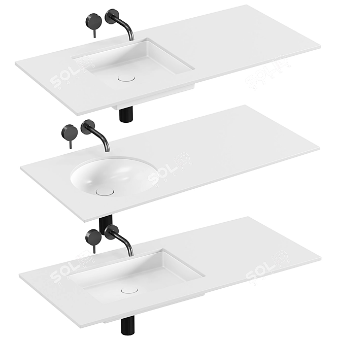 MAREA Built-In Sink Collection 3D model image 1