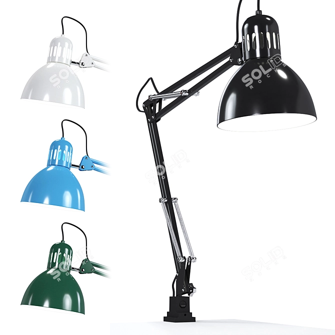 Corona 7 Steel Desk Lamp 3D model image 2