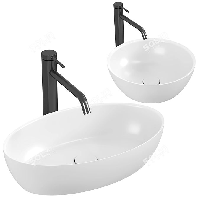 Salini Alda Inset Sink 3D model image 1