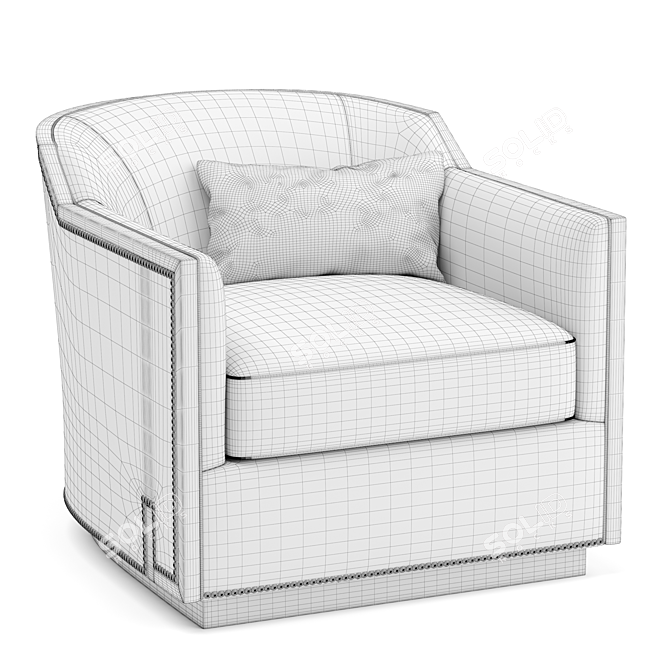 Elegant Chaddock Jane Armchair 3D model image 5