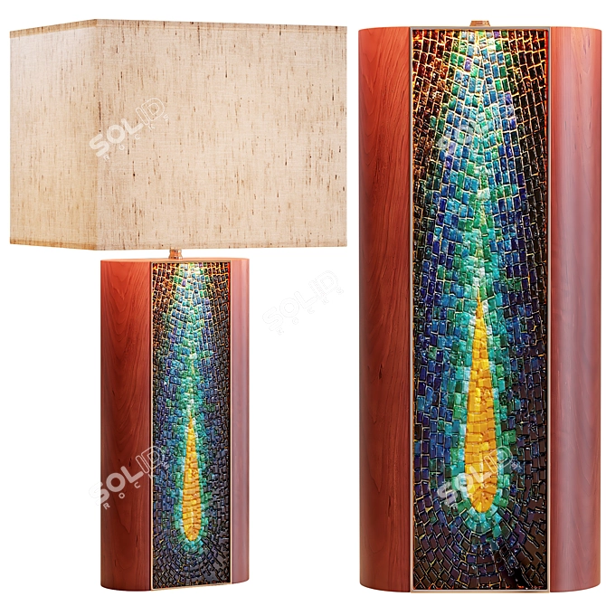 Organic Elegance Table Lamp 3D model image 1