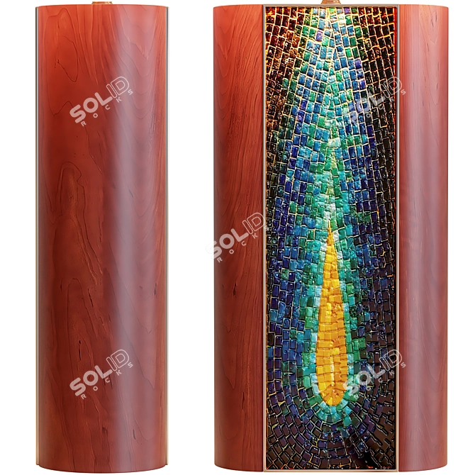 Organic Elegance Table Lamp 3D model image 2