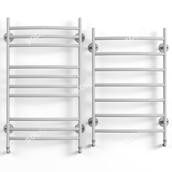 Black Matte Towel Warmer, Domoterm Calypso 3D model image 3