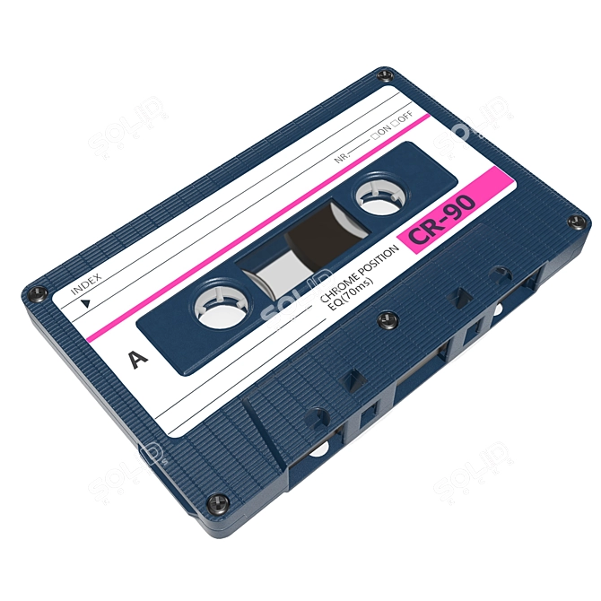 High-quality Cassette Tape 3D Model 3D model image 1