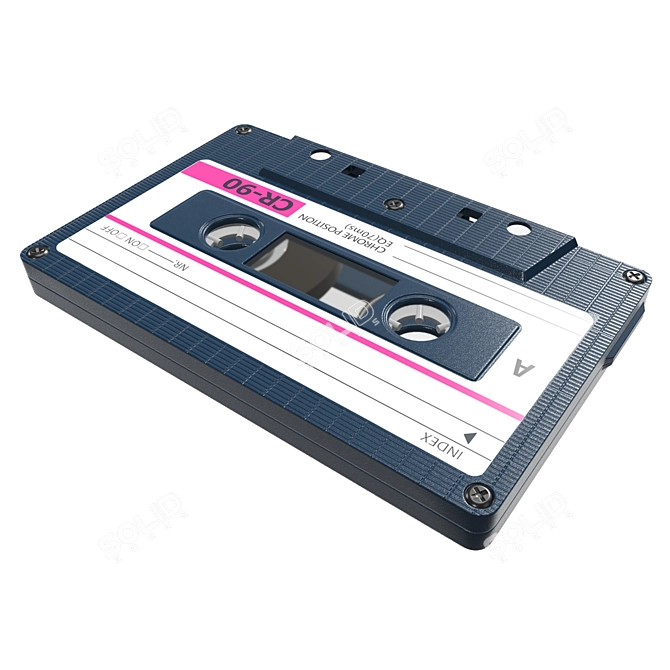 High-quality Cassette Tape 3D Model 3D model image 2