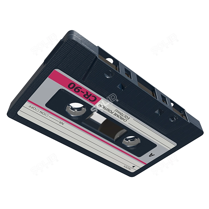 High-quality Cassette Tape 3D Model 3D model image 3