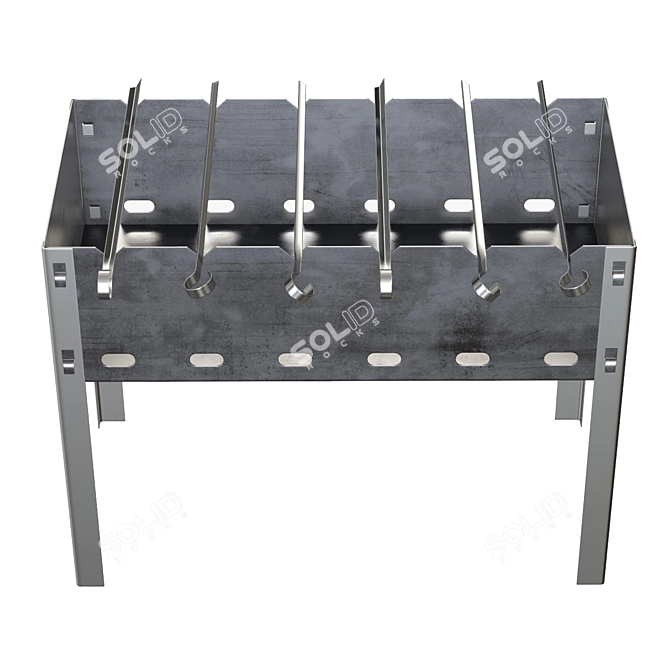 Centimeter-Sized Charcoal BBQ Grill 3D model image 2