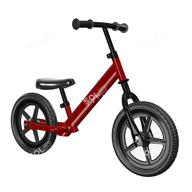 Kids Balance Bike, PBR Textures 3D model image 1