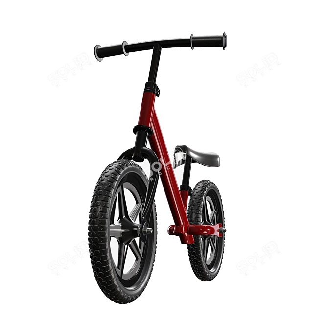 Kids Balance Bike, PBR Textures 3D model image 2