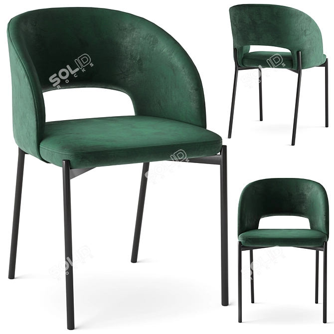 Chic K455 Halmar Chair 3D model image 2