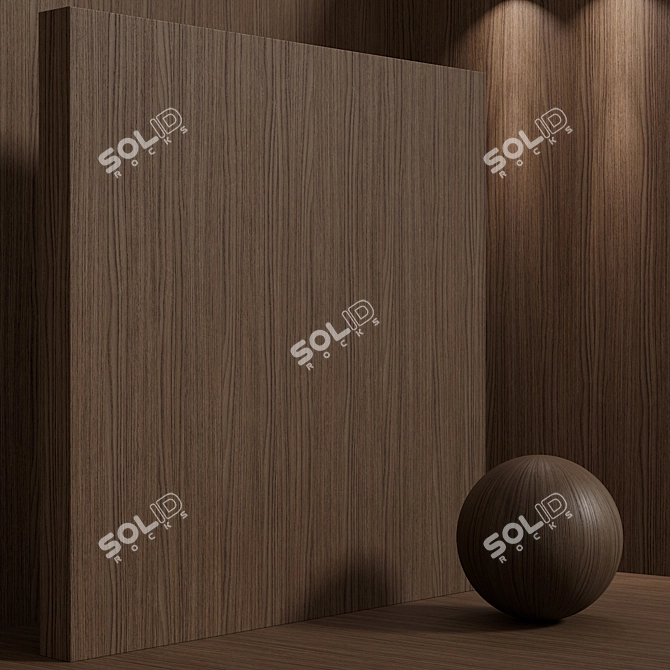 Seamless Oak Wood Material Kit 3D model image 4