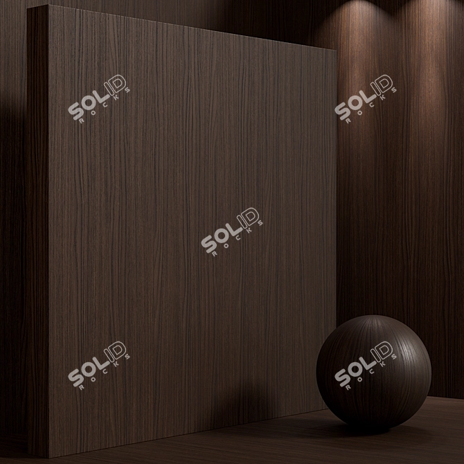 Seamless Oak Wood Material Kit 3D model image 5