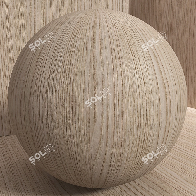 Seamless Oak Wood Material Kit 3D model image 7