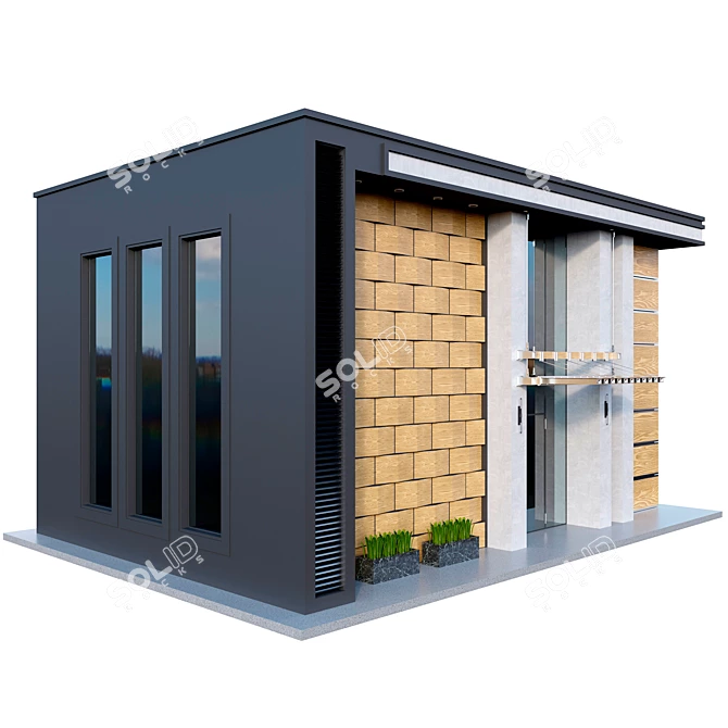 Modern Scale Model House 3D model image 3