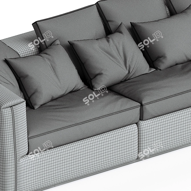 Elegant 3-Seater Cassina Sofa 3D model image 3