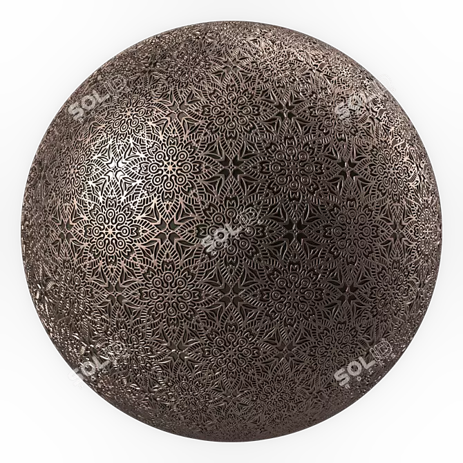 Ornament Metal Panels | Seamless Texture 3D model image 1