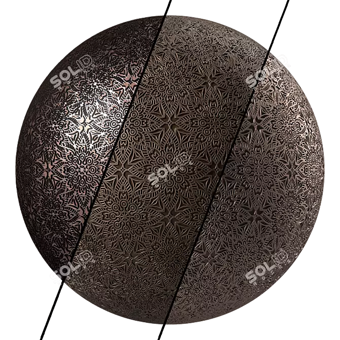 Ornament Metal Panels | Seamless Texture 3D model image 3