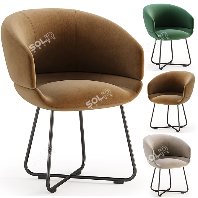 Sleek CALETO Chair for 3D 🪑 3D model image 1