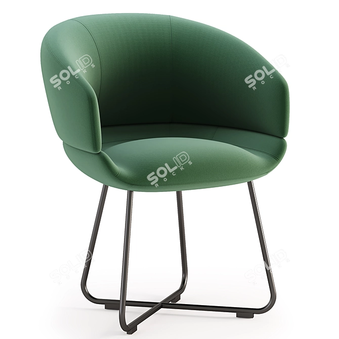 Sleek CALETO Chair for 3D 🪑 3D model image 2