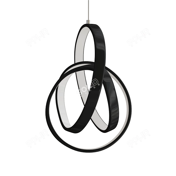 Sleek LED Pendant Light Solution 3D model image 1