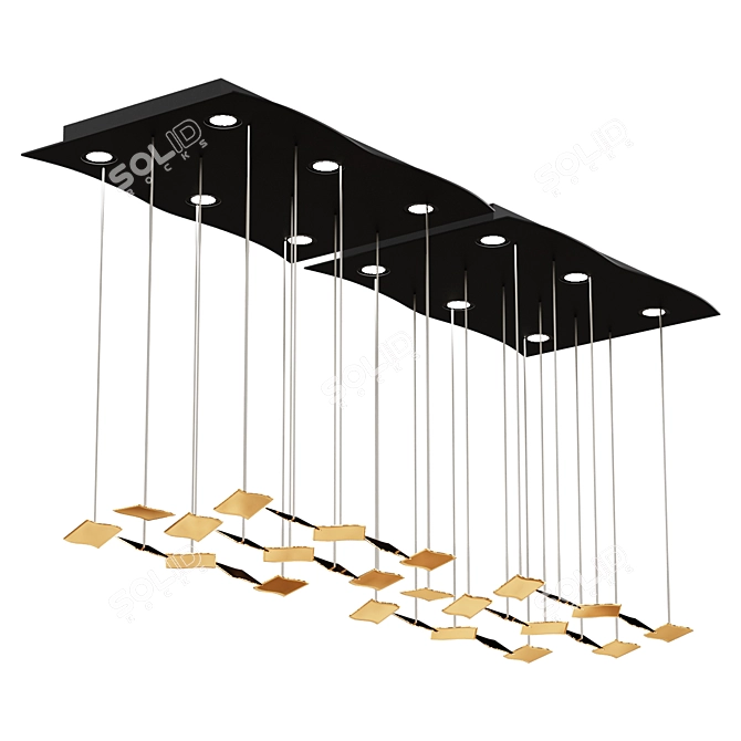Manta Ray Pendant Chandelier 3D model image 1