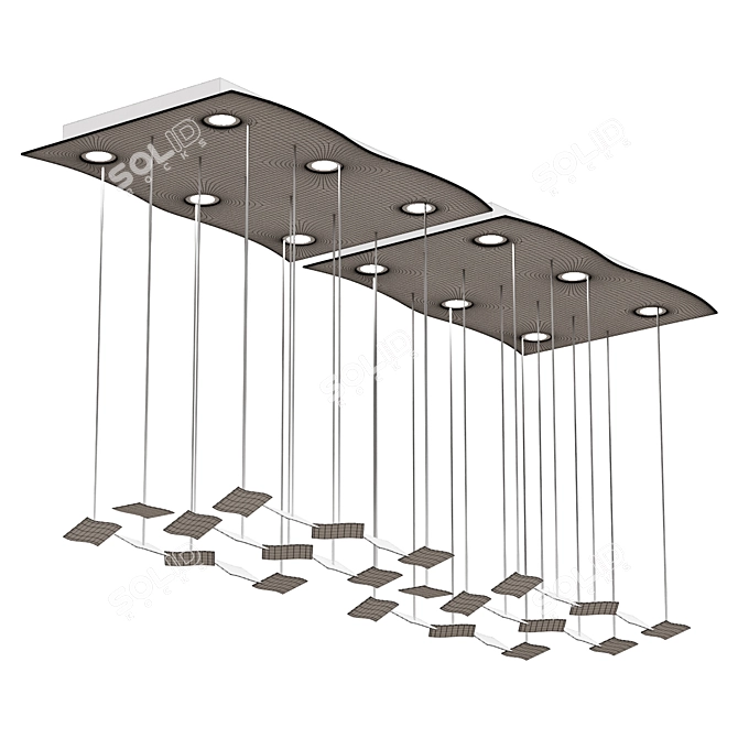 Manta Ray Pendant Chandelier 3D model image 2