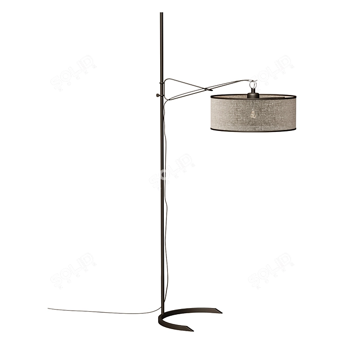 Elegant Lia Floor Lamp 3D model image 1