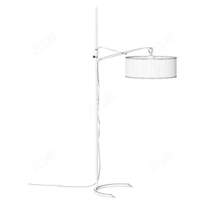 Elegant Lia Floor Lamp 3D model image 2