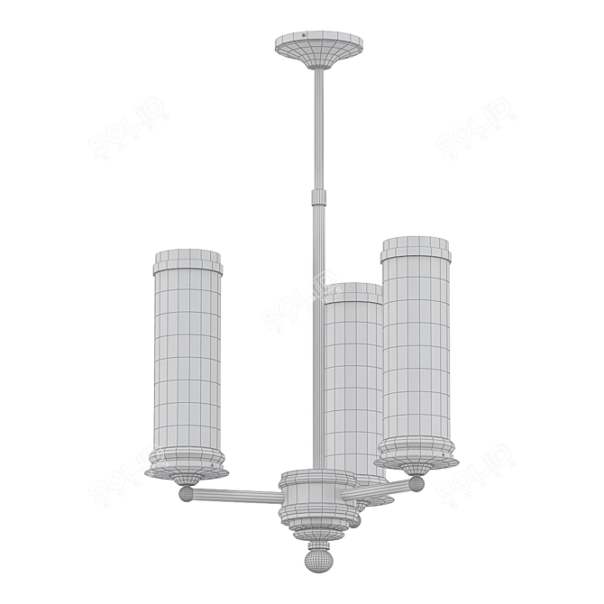 Kohler Damask Chandelier  Lighting 3D model image 2